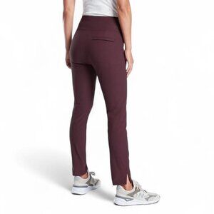 Athleta Wander Slim Pant in Burgundy